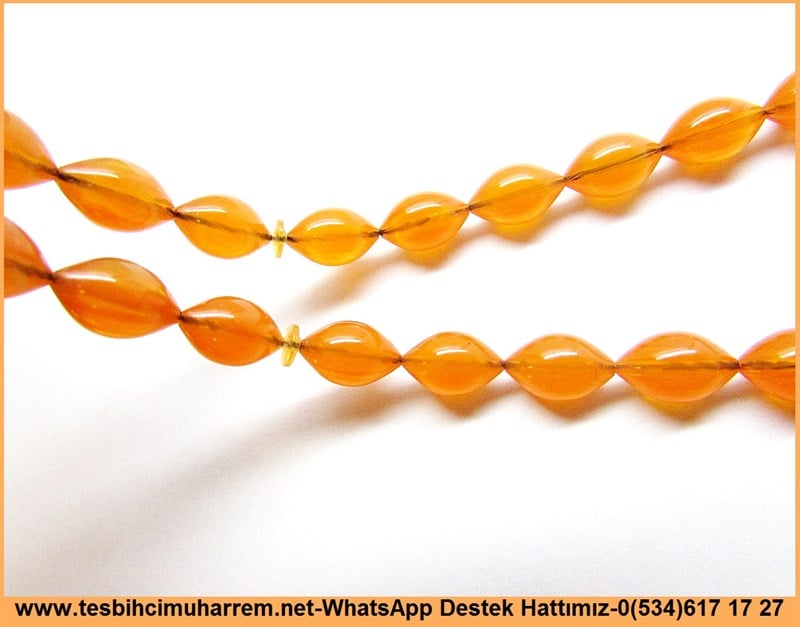 Özel Çalışma Orange Objeden Eski Alman Katalin Tesbih Turuncu Günlük