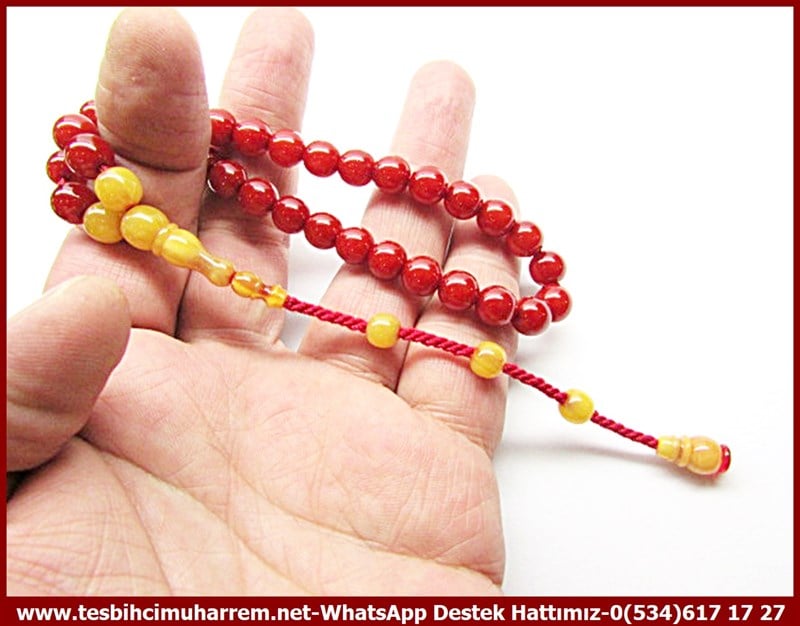Özel Çalışma Osmanlı Sıkma Kehribar Tesbih Çukurcalı Yusuf