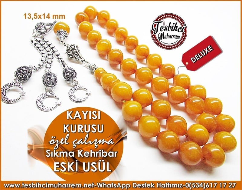 Özel Çalışma Şalgami Hardali Sıkma Kehribar Tesbih Kayısı Kurusu