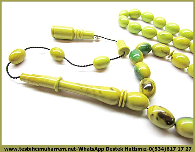 Özel Çalışma Yeşil Dolgulu Katalin Tesbih Yosun Gözlüm