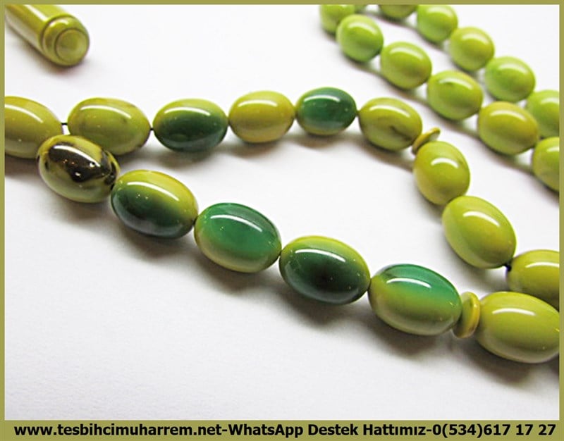 Özel Çalışma Yeşil Dolgulu Katalin Tesbih Yosun Gözlüm