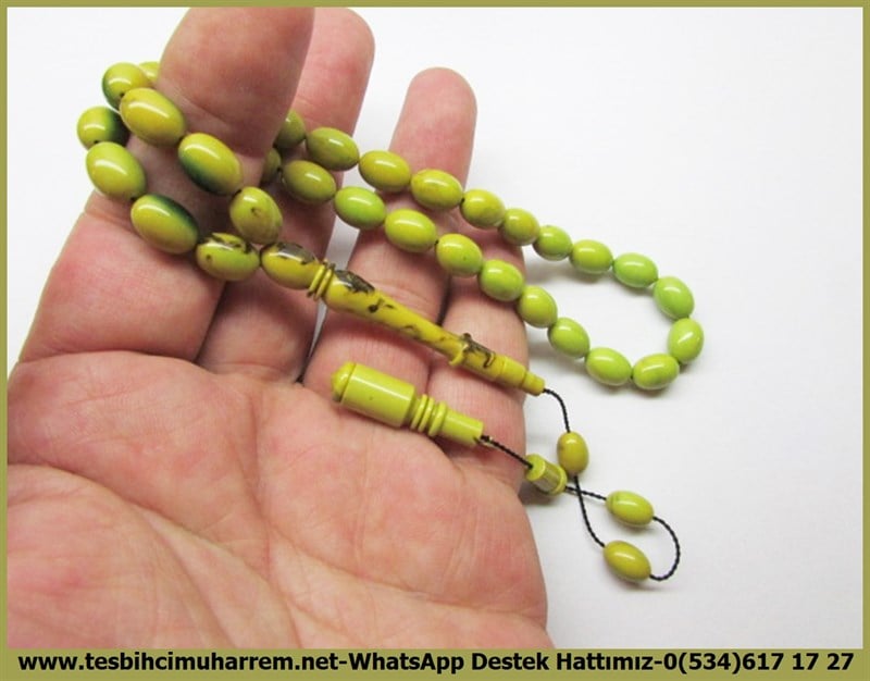 Özel Çalışma Yeşil Dolgulu Katalin Tesbih Yosun Gözlüm