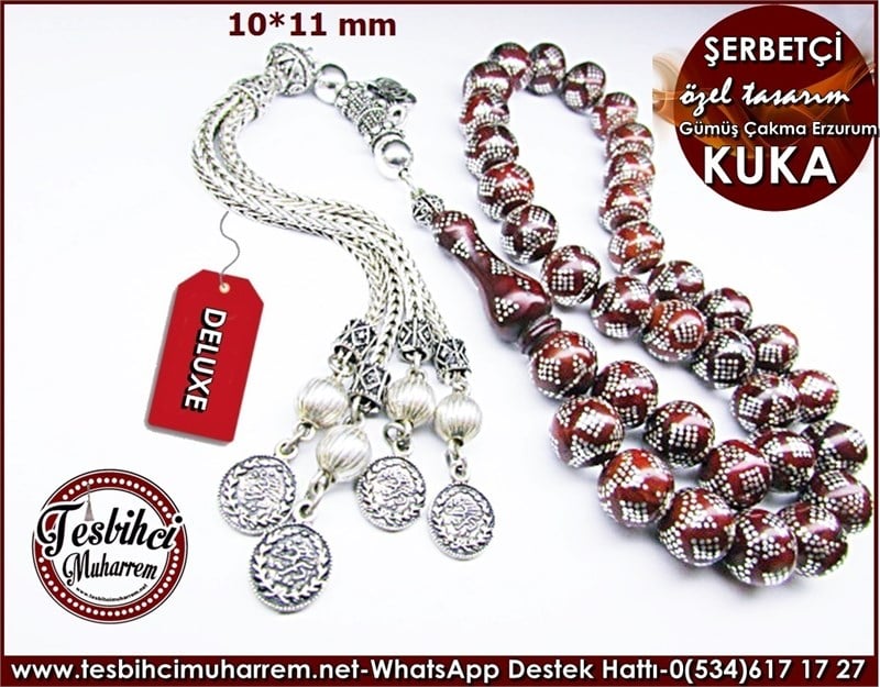 Özel Gümüş Tasarım Yoğun Gümüş Çakma Müselles Kuka Şerbetçi 