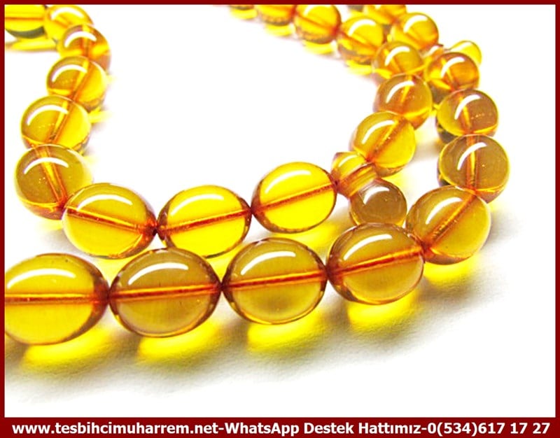 Özel İşçilik Osmanlı Ateş Kehribar 45 lik Tesbih Antepin Hamamları