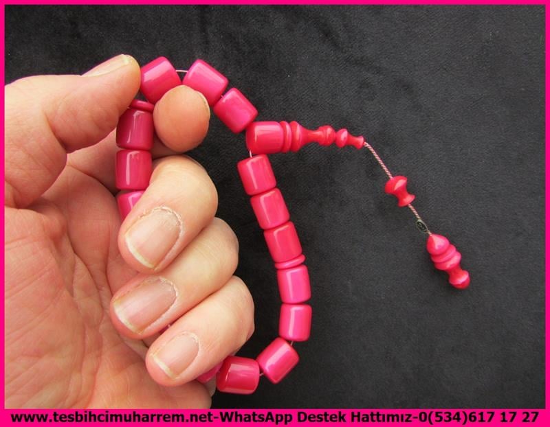 Efe Maskot TesbihlerTM12328Özel İşçilik Pembe Renk Galalit Tespih Bileklik Efe Maskot Tesbih CanısıÖzel İşçilik Pembe Renk Galalit Tespih Bileklik Efe Maskot Tesbih Canısı