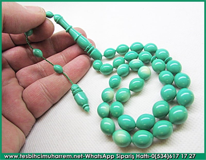 Özel İşçilikli Eski Alman Katalin Tesbih 9*12 mm Sevda Yelleri 