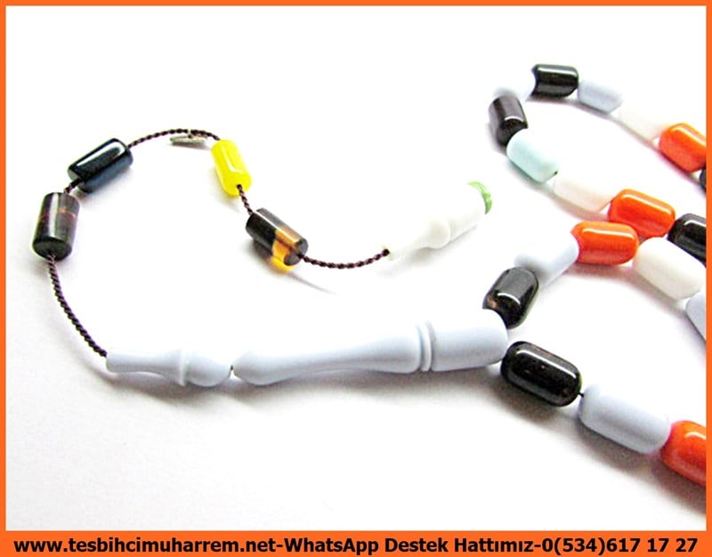 Özel Tasarım Curcumix Karma Yapay Taş Feldspat Tesbih Flistones 