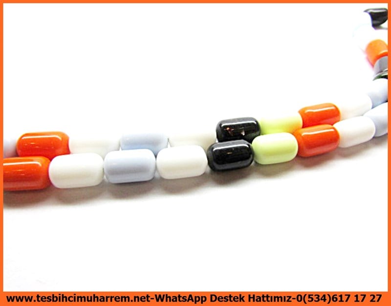 Özel Tasarım Curcumix Karma Yapay Taş Feldspat Tesbih Flistones 