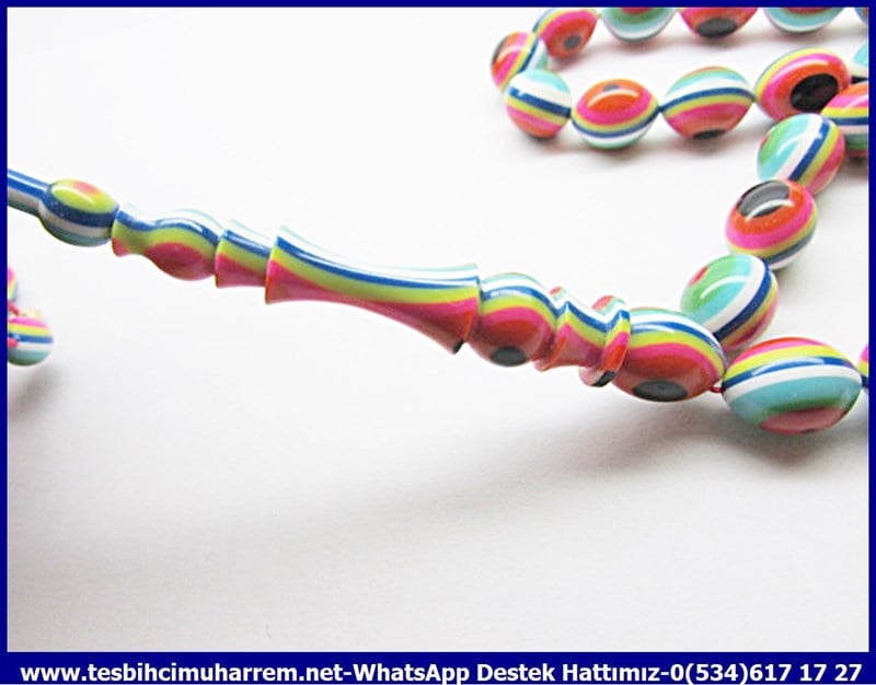 Özel Tasarım Nazar Boncuklu Yapay Taş Feldspat Tesbih Nazara Gelme