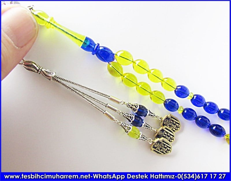 Özel Tasarım Taraftarsal Ankaragücü Sarı Lacivert Plexiglass Tesbih 1910 Gecekondu