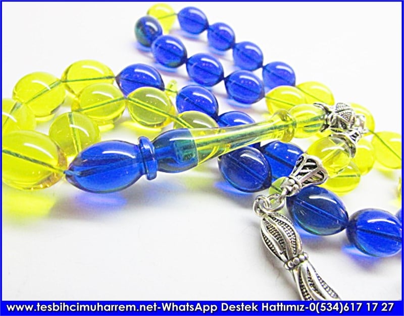 Özel Tasarım Taraftarsal Ankaragücü Sarı Lacivert Plexiglass Tesbih 1910 Gecekondu