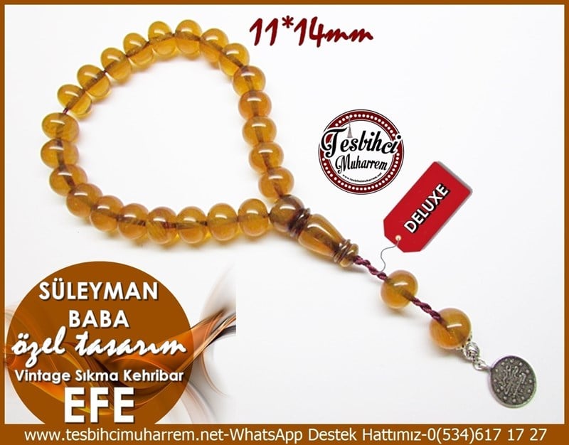 Özel Tasarım Tarz Efe Maskot Vintage Kehribar Süleyman Baba 