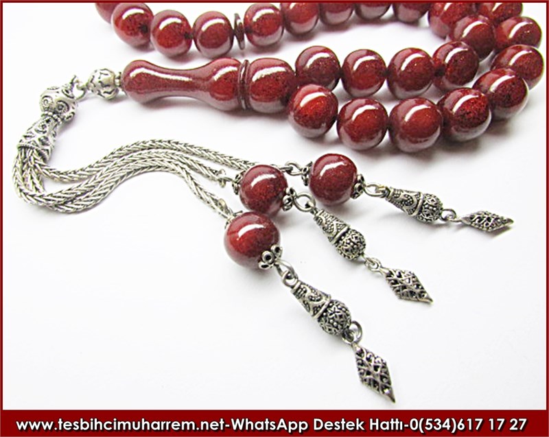 Özgün Gümüş Tasarım Eski Usül Sıkma Kehribar Tesbih Kumluca