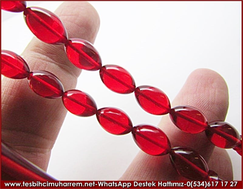 Özgün Gümüş Tasarım Kırmızı Ateş Kehribar Tesbih Şehr-i Aksaray