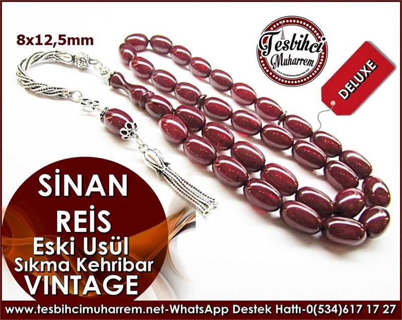 Özgün Gümüs Tasarım Osmanlı Benzetmesi Eskitme Vintage Sıkma Kehribar Tesbih Sinan Reis