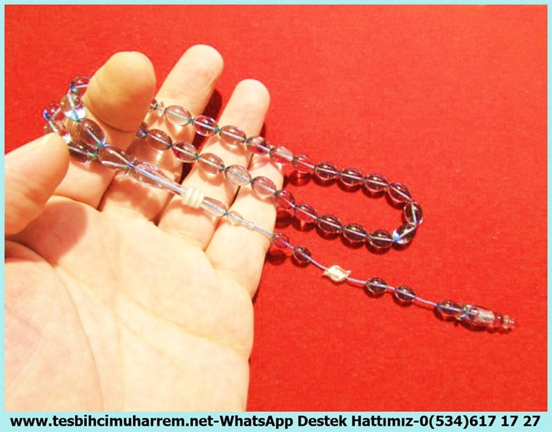 Premium İşçilik Alman Uçuk Yeşil Blok Zar Kehribar Tesbih Can 