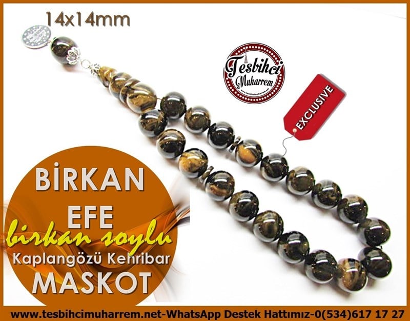 Profesyonel Çalışma Kaplangözü Maskot Kehribar Tesbih Birkan Efe