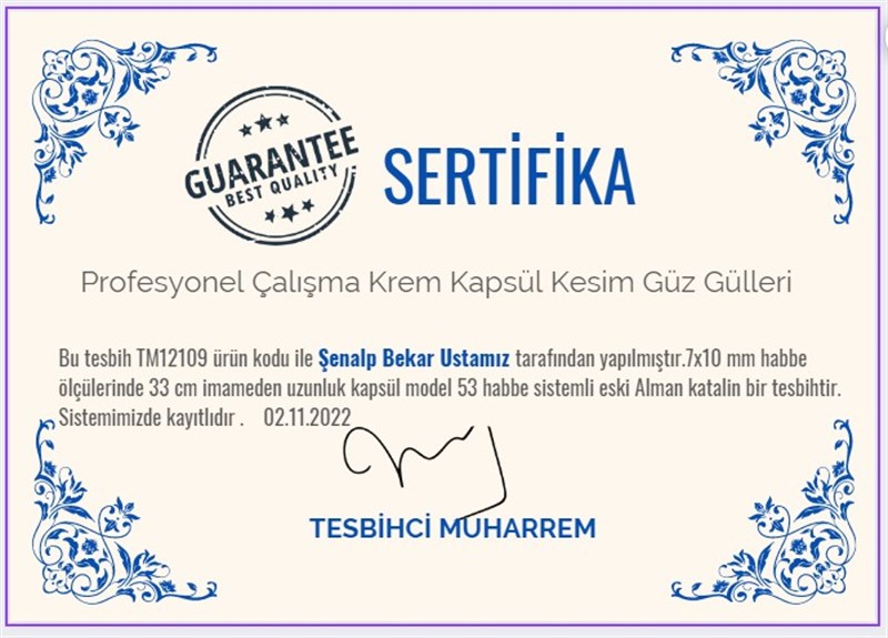 Katalin Ve Bağa TesbihlerTM12109Profesyonel Çalışma Kapsül Model 53 Habbe Eski Alman Katalin Saklı Köy Profesyonel Çalışma Kapsül Model 53 Habbe Eski Alman Katalin Saklı Köy 