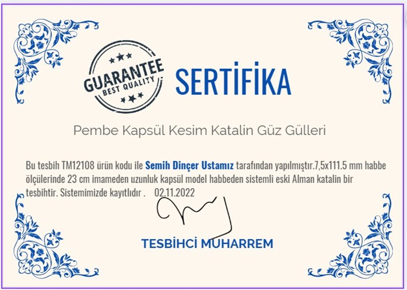 Katalin Ve Bağa TesbihlerTM12108Profesyonel Çalışma Kapsül Model Habbeden Eski Alman Katalin Güz Gülleri Profesyonel Çalışma Kapsül Model Habbeden Eski Alman Katalin Güz Gülleri 
