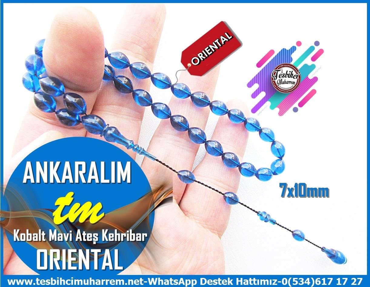 Lacivert Ton TesbihlerTM13810Reşat Bozyel Usta El İşçiliği Tespih | Oriental Katalin,Bordo Renk, Beyzi Kesim – 