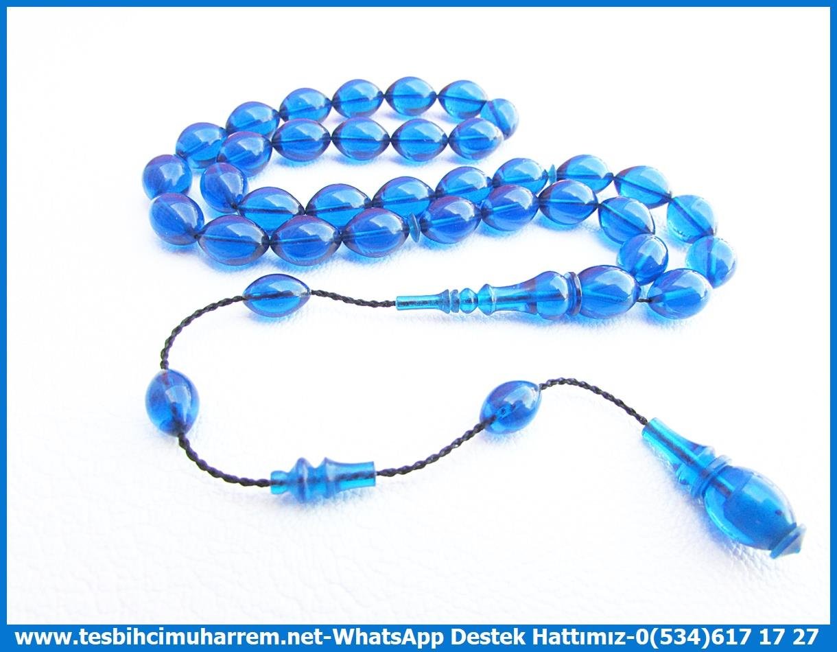 Lacivert Ton TesbihlerTM13810Reşat Bozyel Usta El İşçiliği Tespih | Oriental Katalin,Bordo Renk, Beyzi Kesim – 