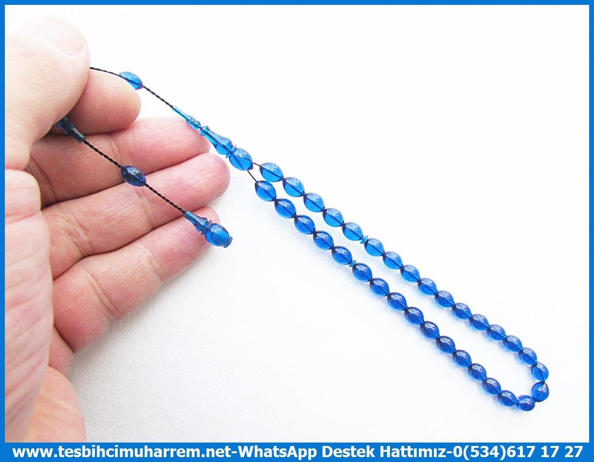 Lacivert Ton TesbihlerTM13810Reşat Bozyel Usta El İşçiliği Tespih | Oriental Katalin,Bordo Renk, Beyzi Kesim – 