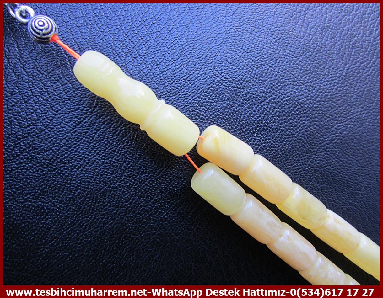  Damla Kehribar TesbihlerTM13656Russian Master Usta Tornası Tespih | Damla Kehribar, Kapsül Kesim Ağır Gümüş Püsküllü, 