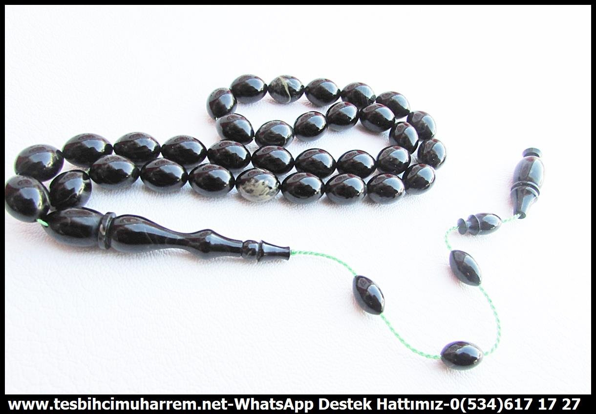 Katalin Ve Bağa TesbihlerTM14021Şahin Bulut Usta İşçilikli Katalin Tesbih – Siyah Kırçıllı Ton, Beyzi Kesim, “Kara Sevda” İsimli Özel Tasarım TespihTespih Katalin I Siyah Renk Kırçıllı Beyzi Kesim Kara Sevda Tesbih