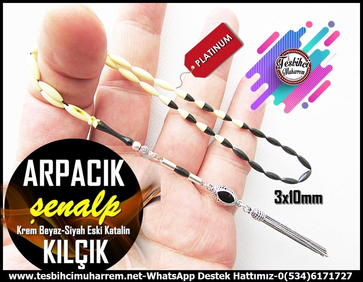 Katalin Ve Bağa TesbihlerTM13854Şenalp Usta El İşçiliği Tespih | Eski Alman Katalin, Krem-Beyaz, Kılçık '' Arpacık'' Model Tesbih Tespih Kılçık l Eski Alman Krem,Beyaz Katalin Arpacık Tesbih