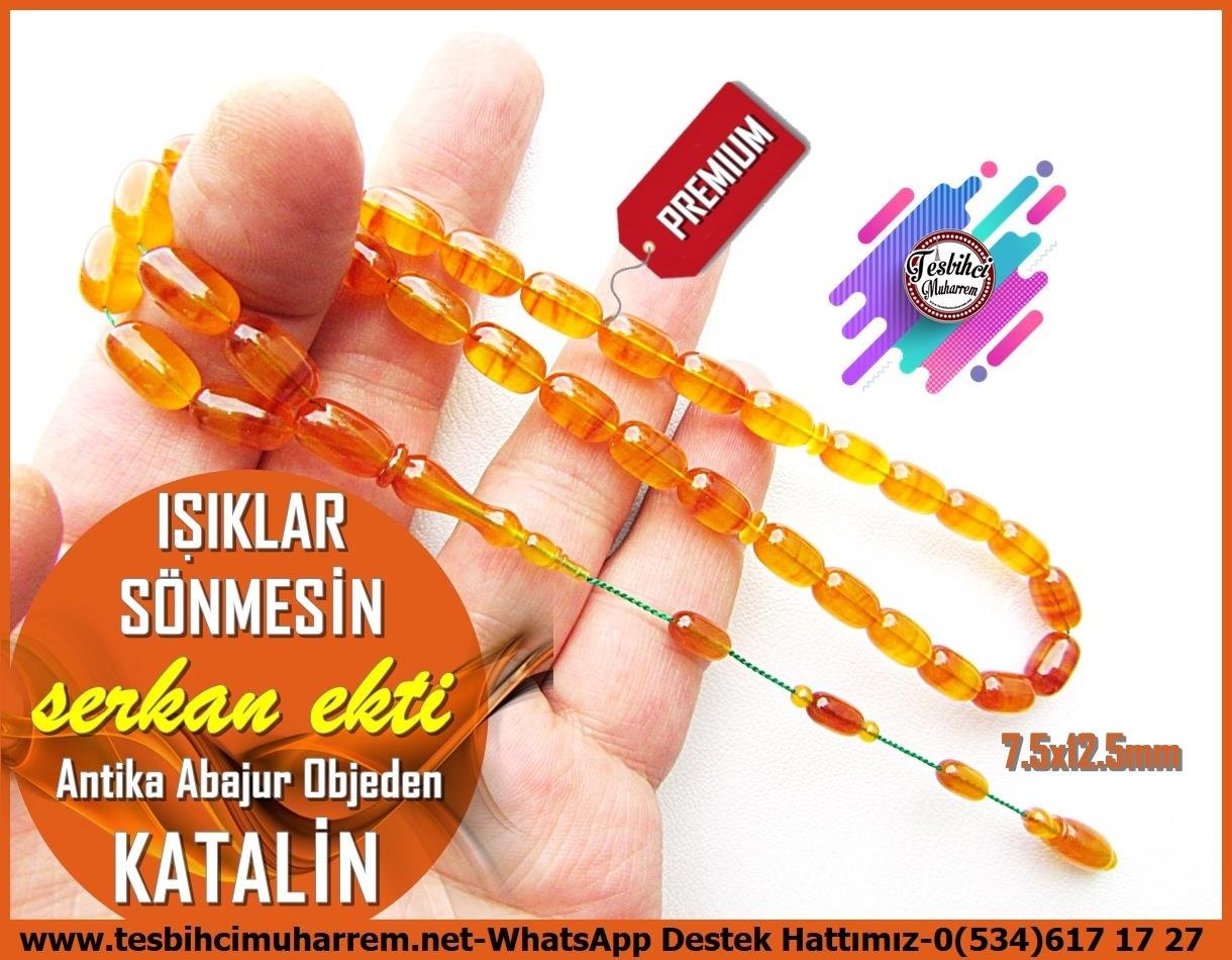 Katalin Ve Bağa TesbihlerTM13669Serkan Ekti Usta Tornası | Antika Katalin Tespih, Kapsül Kesim, Eski Abajur Objeden, 