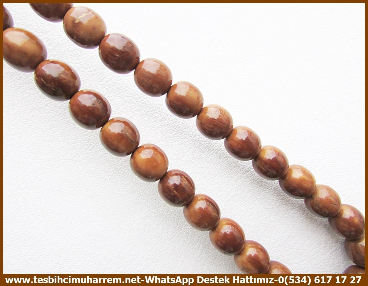 Kuka Ağacı TesbihlerTM13702Serkan Yalvaç Usta İşçilikli Tespih | Doğal Kuka, Naturel Ceviz Tombik Kesim Gümüş Püskül, 