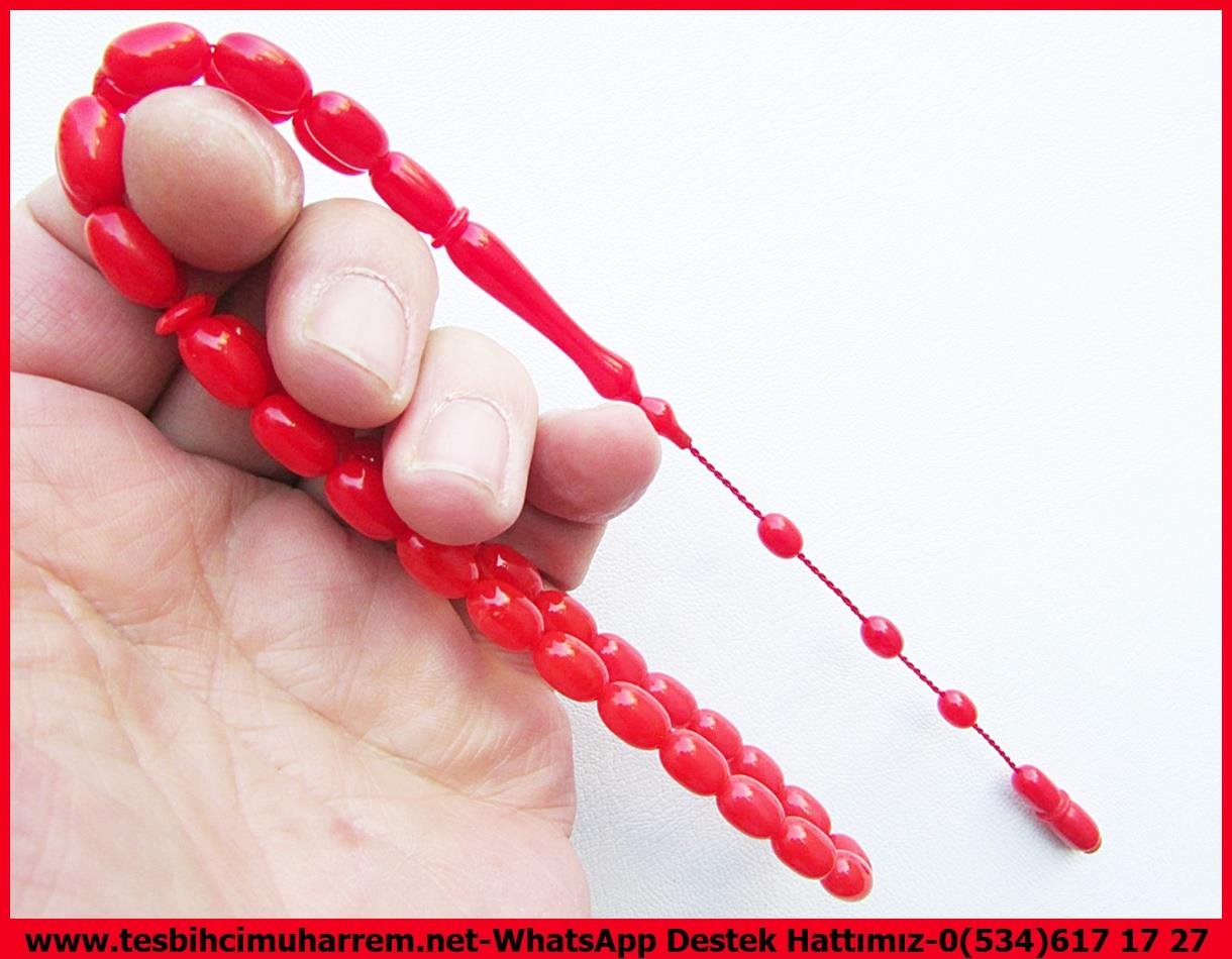 Katalin Ve Bağa TesbihlerTM13679Servet Kadir Usta Tornası | Nar Çiçeği Katalin Tespih, Badem Kesim, 