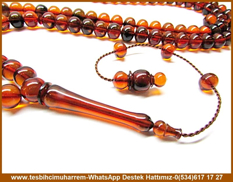 SIKMA KEHRİBARI TESBİH 8x9.5 mm 99 luk ORMAN YEŞİLİ TESBİHAT