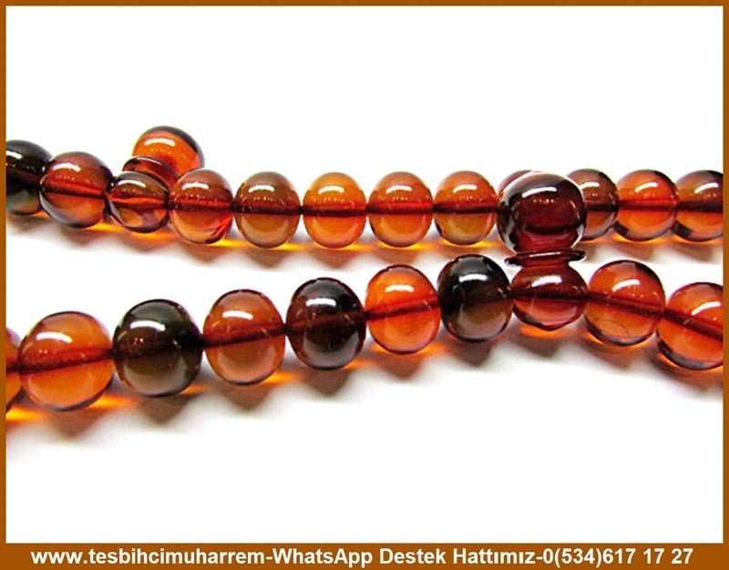 SIKMA KEHRİBARI TESBİH 8x9.5 mm 99 luk ORMAN YEŞİLİ TESBİHAT