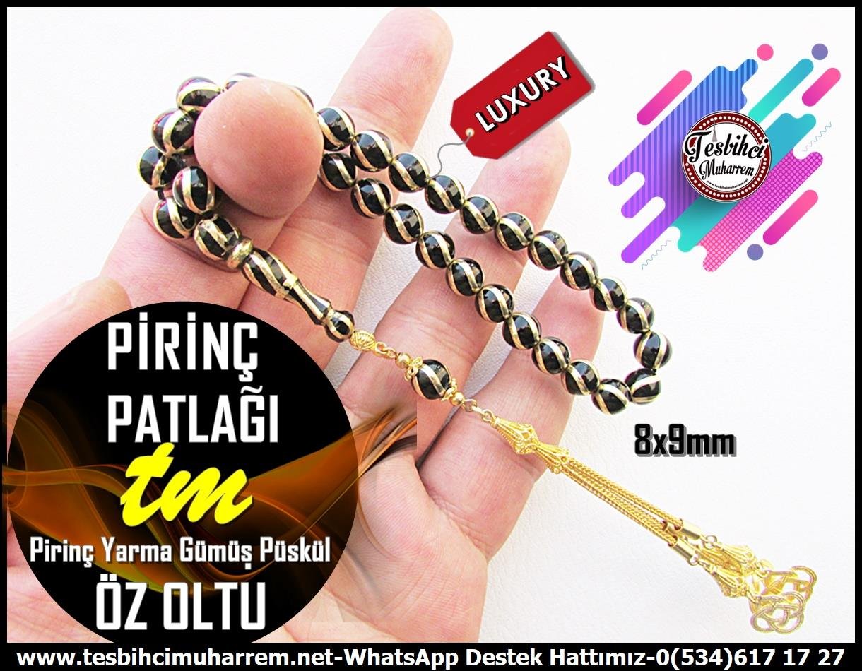 Oltu Taşı TesbihlerTM13299Sırrı Gültekin Usta El İşçiliği Nakkaş İmameli Tespih | Öz Oltu Taşı, Pirinç Yarma, Gümüş Püskül, Pirinç Patlağı TesbihTespih Öz Oltu Taşı I Pirinç Yarma Gümüş Püskül Tasarım Pirinç Patlağı Tesbih 