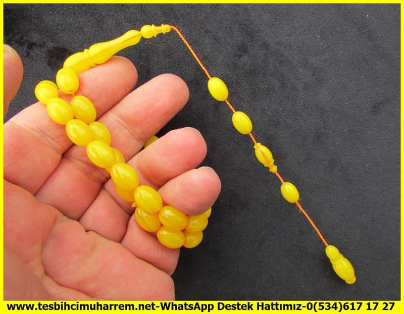 Kayısı Kehribar TesbihlerTM12238Şişman Beyzi Kesim Osmanlı Form Sarı Sıkma Kehribar Tesbih Baloncu Dede Şişman Beyzi Kesim Osmanlı Form Sarı Sıkma Kehribar Tesbih Baloncu Dede 