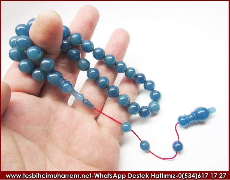 Sistemli Çalışma Çelik Mavi Kehribar Tesbih Caddelerde Rüzgar