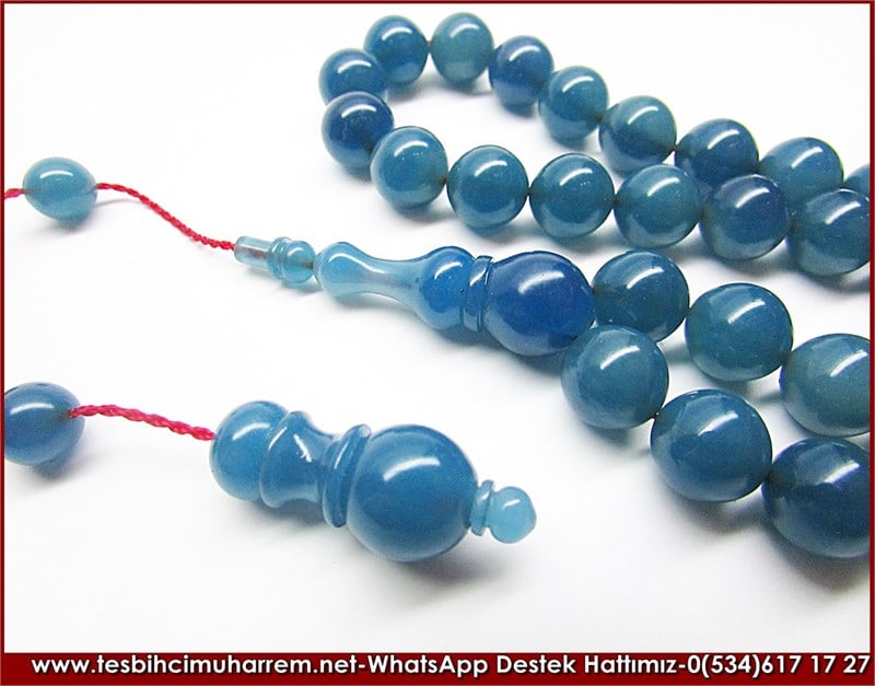 Sistemli Çalışma Çelik Mavi Kehribar Tesbih Caddelerde Rüzgar