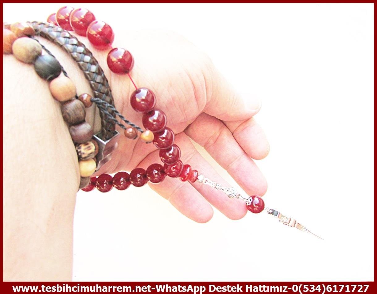 Osmanlı Antika Vişne Ton TesbihlerTM13848Suat Güngör Usta El İşçiliği Osmanlı Ateş Kehribar Tespih | Küre Kesim, Orjinal Chery Amber 