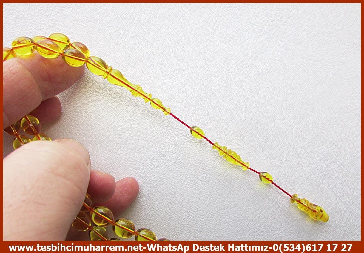 Zar Kehribar TesbihTM14062Suat Güngör Usta Zar Kehribar Tespih 1928– Profesyonel Çalışma, Sarı Beyzi Kesim, El Yapımı Koleksiyonluk Tespih Tespih Zar Kehribar I Profesyonel Çalışma Bal Köpüğü Sarısı Beyzi Kesim 1928 Tesbih