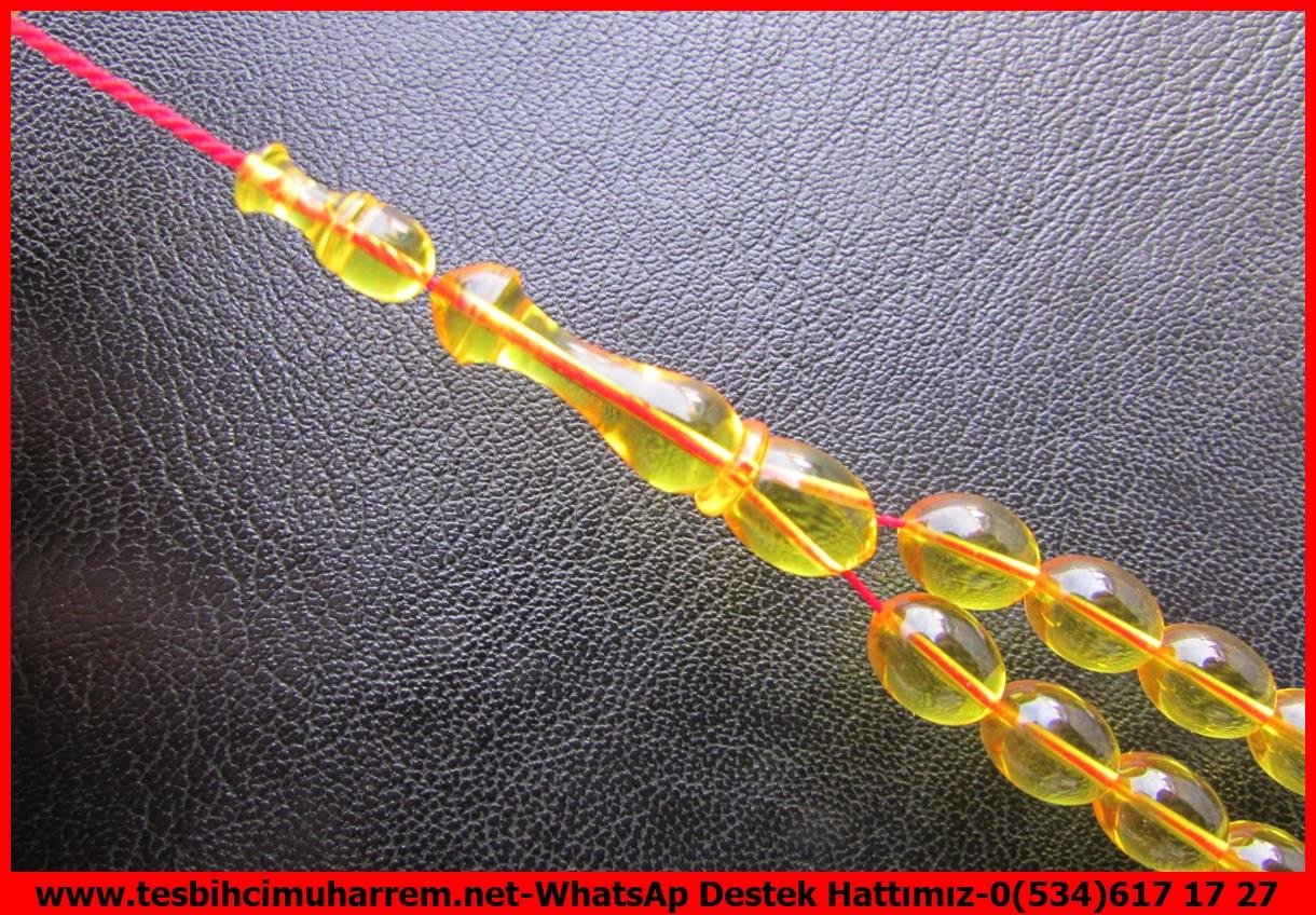 Zar Kehribar TesbihTM14071Suat Güngör Usta Zar Kehribar Tespih 1953– Profesyonel Çalışma, Sarı Beyzi Kesim, El Yapımı Koleksiyonluk Tespih Tespih Zar Kehribar I Profesyonle Çalışma Bal Köpüğü Sarısı Beyzi Kesim 1953 Tesbih