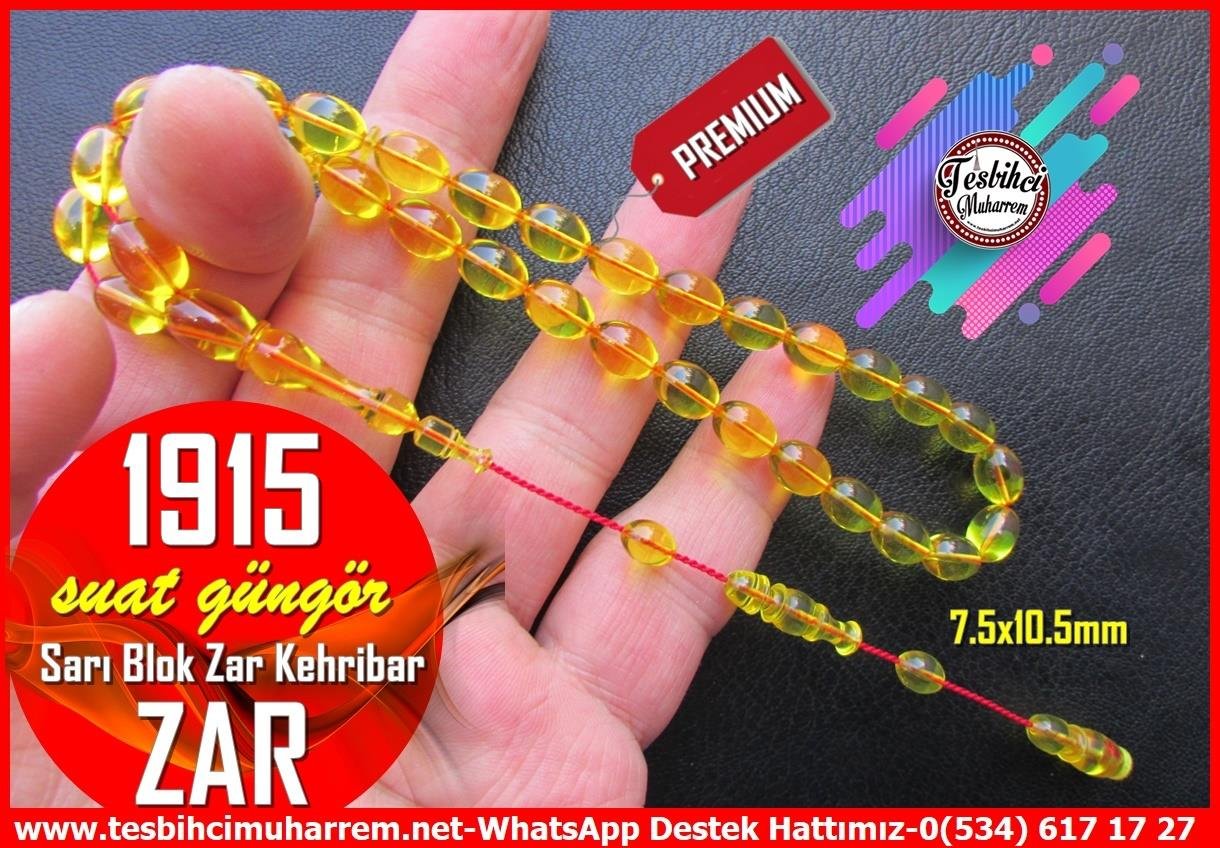 Zar Kehribar TesbihTM14056Suat Güngör Usta Zar Kehribar Tespih 1915 – Profesyonel Çalışma, Sarı Beyzi Kesim, El Yapımı Koleksiyonluk Tespih Tespih Zar Kehribar I Profesyonel Çalışma Sarı Beyzi Kesim 1915 Tesbih