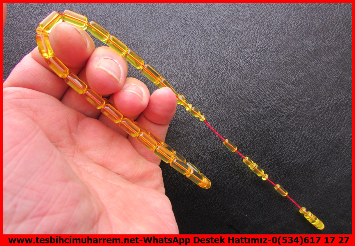 Zar Kehribar TesbihTM14163Suat Güngör Usta Zar Kehribar Tespih Emmoğlu – Profesyonel Çalışma, Gold Kapsül Kesim, El Yapımı Koleksiyonluk TespihTespih Zar Kehribar  I Kapsül Model Sarı Gold Saydam Emmoğlu Tesbih