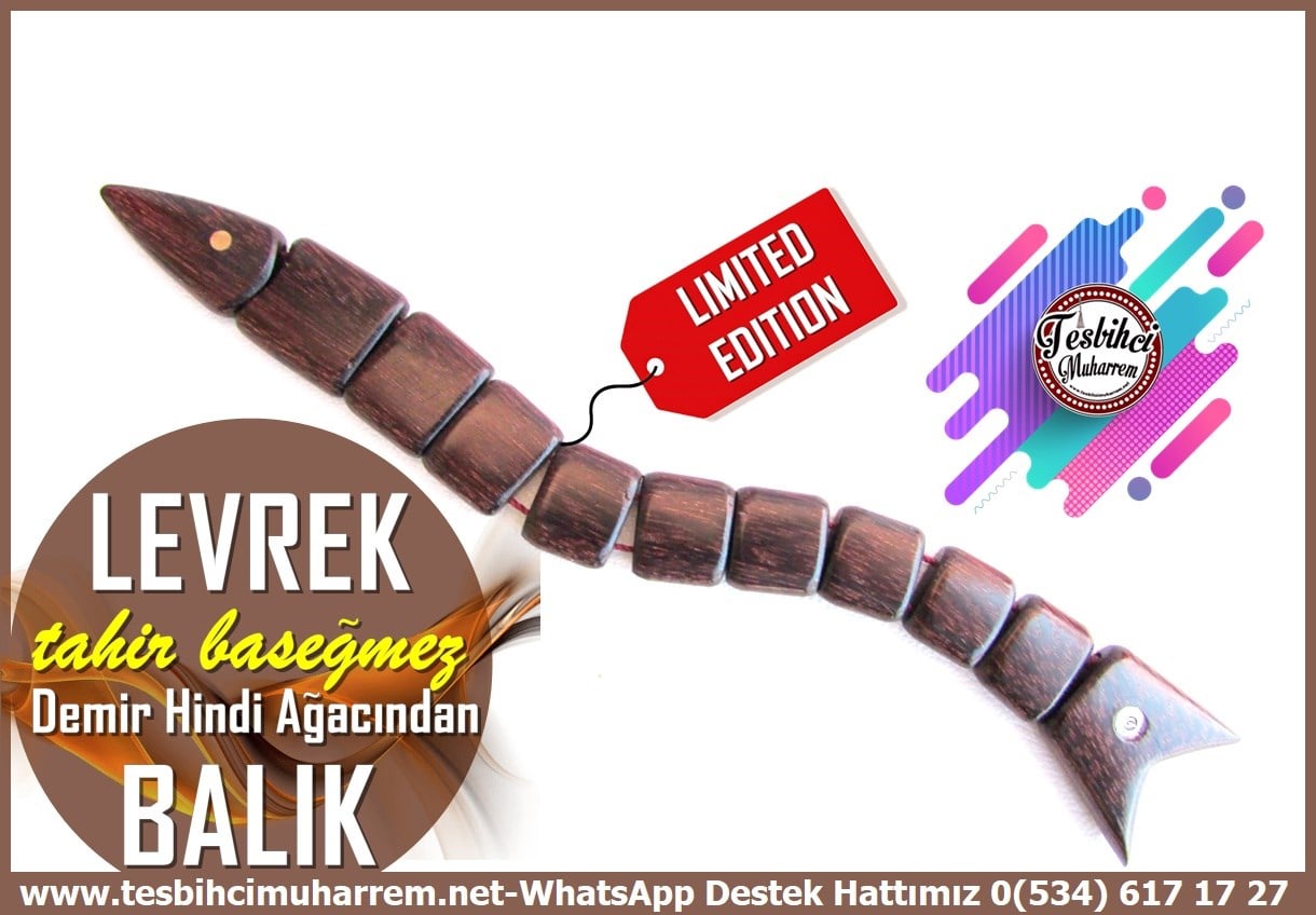 Balık TesbihlerTM14466Tahir Başeğmez Usta İşçilikli Balık Zaza Tesbih I Elite Model Iron Wood-Demir Hindi Ağacından Levrek TesbihBalık Zaza Tesbih I Elite Model Iron Wood-Demir Hindi Ağacından Levrek Tesbih 