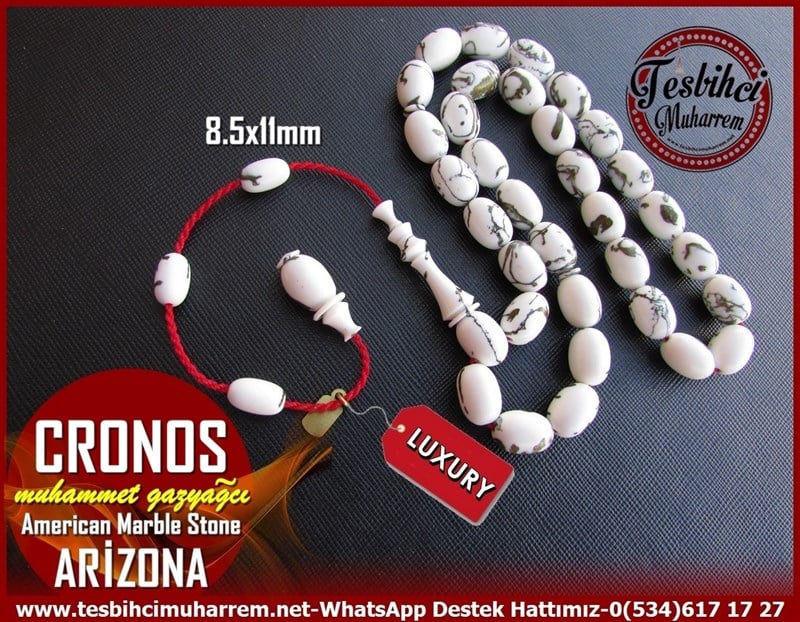 Turkuaz Firuze Taş TesbihlerTM11310Tesbih Arizona American Marble Stone Rosary CronosTesbih Arizona American Marble Stone Rosary Cronos