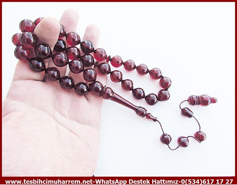 Bordo Vişne Ton TesbihlerTM11472Tesbih Ateş Kehribar Sığırcık Kesim İri Boy Kallavi Vişne Ton Battal Gazi DestanıTesbih Ateş Kehribar Sığırcık Kesim İri Boy Kallavi Vişne Ton Battal Gazi Destanı