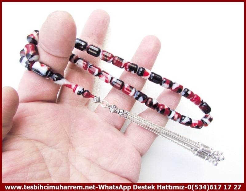Galanit TesbihTM11482Tesbih Galalith Kapsül Kesim Multicolor İpek Gümüş Tasarım MastikaTesbih Galalith Kapsül Kesim Multicolor İpek Gümüş Tasarım Mastika