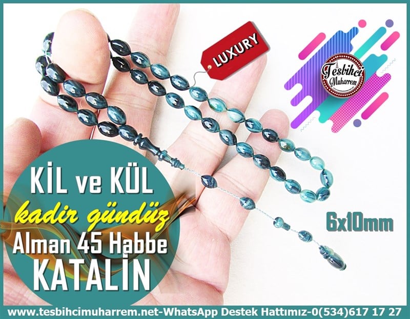 Katalin Ve Bağa TesbihlerTM11899Tesbih Katalin Beyzi Kesim 45 Habbeli Damarlı Kil ve Kül Tesbih Katalin Beyzi Kesim 45 Habbeli Damarlı Kil ve Kül 