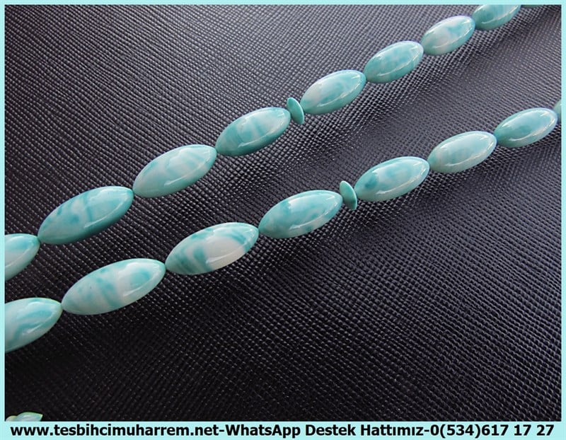 Katalin Ve Bağa TesbihlerTM11415Tesbih Katalin Eski Antika Alman Objeden Mavi  Beyaz Benekli Uzun ArpaTesbih Katalin Eski Antika Alman Objeden Mavi  Beyaz Benekli Uzun Arpa