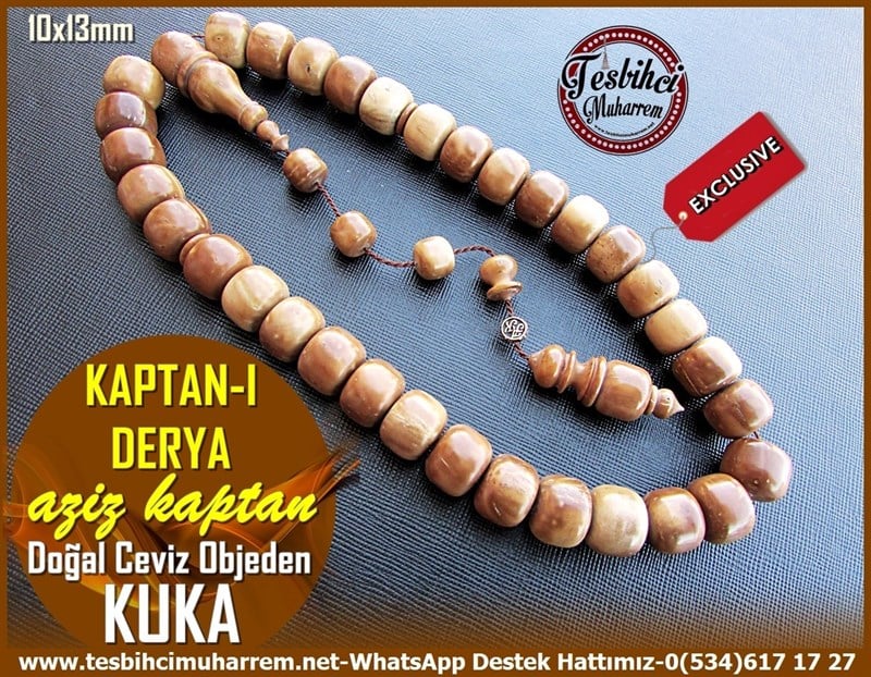 Kuka Ağacı TesbihlerTM11255Tesbih Kuka İskenderi Teker Kesim Doğal Ceviz Sistemli Kaptan-ı Derya Tesbih Kuka İskenderi Teker Kesim Doğal Ceviz Sistemli Kaptan-ı Derya 